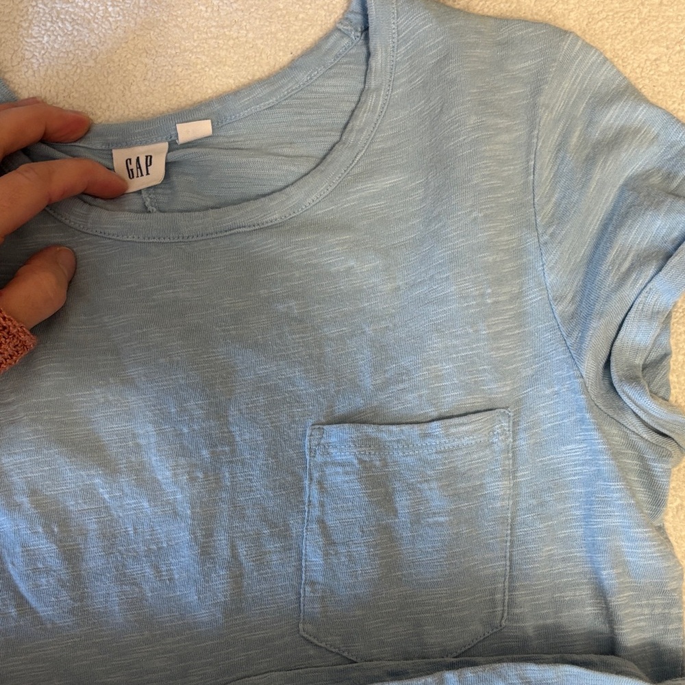 ⭕️Light Blue T-Shirt Dress with Pocket - Picture 3 of 3
